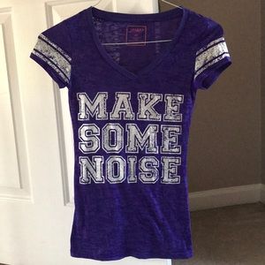 Like new, football style burnout tee